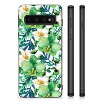 Samsung Galaxy S10 Skin Case Orchidee Groen