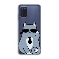 Cool cat: Samsung Galaxy A03s Transparant Hoesje