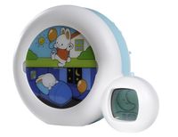 PABOBO Kid'Sleep Moon Slaaptrainer Kinderen - 5-in-1 LED Kinderwekker Met Muziek & Ruis - Wit