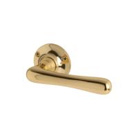 De Oude Deurklink Deurklink Hamersveld in messing gelakt geveerd