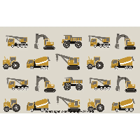 Designed4Kids wandvullend behang kinderkamer voertuigen oker-420 x 260 cm