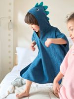 Badponcho voor kinderen Dino groenblauw Badponcho voor kinderen Dino groenblauw