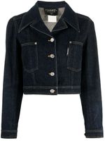 CHANEL Pre-Owned veste en jean crop à boutons Mademoiselle (1996) - Bleu - thumbnail