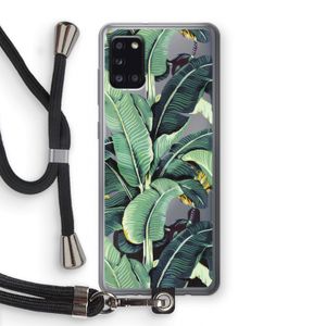 Bananenbladeren: Samsung Galaxy A31 Transparant Hoesje met koord