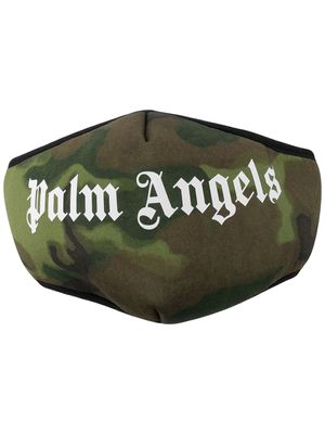 Palm Angels masque à motif camouflage - Vert