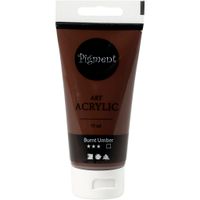 Creativ Company Pigment art acrylverf burnt umber bruin, 75ml
