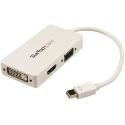 StarTech.com A/V-reisadapter: 3-in-1 Mini DisplayPort naar VGA DVI- of HDMI-converter wit