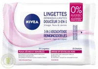 Nivea Gezichtsreinigingsdoekjes Droge & Gevoelige Huid - 25 stuks