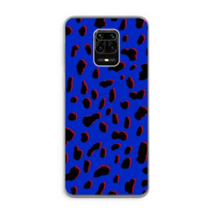 Blue Leopard: Xiaomi Redmi Note 9 Pro Transparant Hoesje