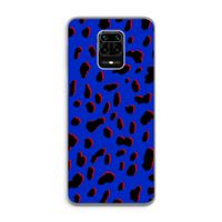 Blue Leopard: Xiaomi Redmi Note 9 Pro Transparant Hoesje