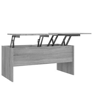 The Living Store Salontafel - Modern - Tafel - 102 x 50.5 x 46.5 cm - Grijs Sonoma Eiken