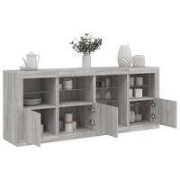 Dressoir met LED-verlichting 164x37x67 cm grijs sonoma eiken