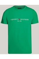 Tommy Hilfiger Regular Fit T-Shirt ronde hals groen, Effen - thumbnail