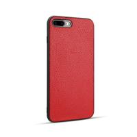 Voor iPhone 8 plus/7 plus Litchi PU lederen anti-Falling TPU beschermhoes (rood)