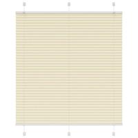VidaXL Plissé rolgordijn 120x150cm stofbreedte 119,4cm polyester crème