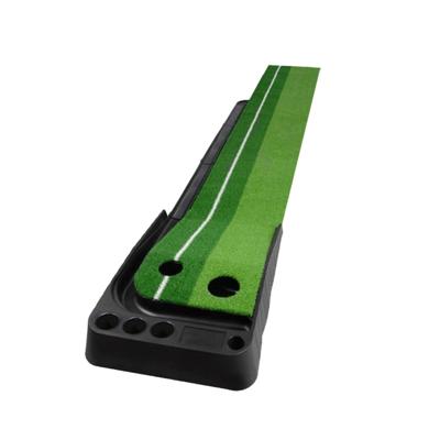PGM Golf Mini Putting Mat Push-Rod Trainer 2.5 m met Auto bal terugkeer Fairway (groen)