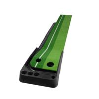PGM Golf Mini Putting Mat Push-Rod Trainer 2.5 m met Auto bal terugkeer Fairway (groen)