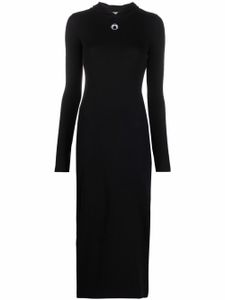 Marine Serre robe à logo brodé - Noir
