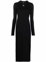Marine Serre robe à logo brodé - Noir