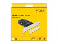 DeLOCK 5 port SATA PCI Express x4 Card Low Profile interface kaart - thumbnail