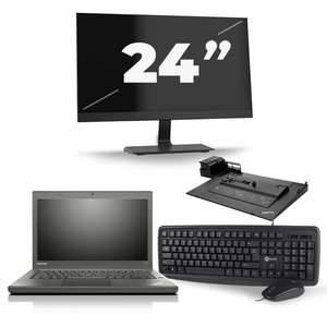 Lenovo ThinkPad T460 - Intel Core i3-6e Generatie - 14 inch - 8GB RAM - 240GB SSD - Windows 11 + 1x 24 inch Monitor