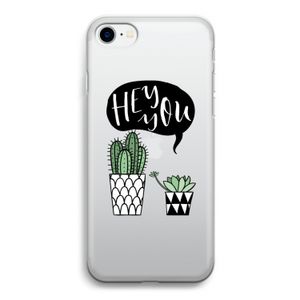 Hey you cactus: iPhone SE 2020 Transparant Hoesje