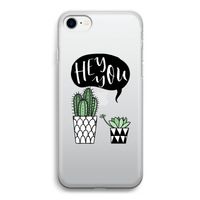 Hey you cactus: iPhone SE 2020 Transparant Hoesje