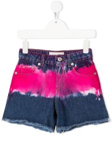 Alberta Ferretti Kids short en jean à effet tie dye - Rose