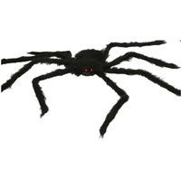 Fiestas Horror spin groot - Halloween decoratie/versiering - zwart - 70 cm   - - thumbnail