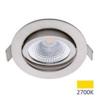 EcoDim LED inbouwspot 5W 2700K 85mm 60gr rond verstelbaar geschuurd staal - LED4820