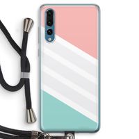 Strepen pastel: Huawei P20 Pro Transparant Hoesje met koord