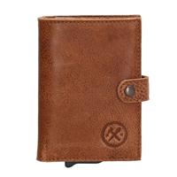 Hide & Stitches Portemonnee met Safety Wallet RFID Paint Rock Cognac