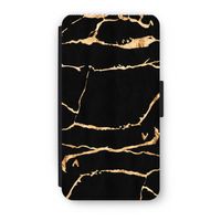 Gouden marmer: iPhone XS Flip Hoesje