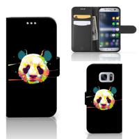 Samsung Galaxy S7 Leuk Hoesje Panda Color Samsung Galaxy S7 Leuk Hoesje Panda Color