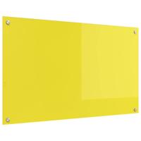 VidaXL Keuken spatscherm geel 100 x 60 cm gehard glas