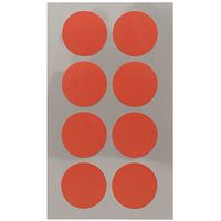 96x Rode ronde sticker etiketten 25 mm    - - thumbnail
