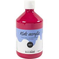 Creativ Company Acrylverf mat, primair rood, 500 ml/ 1 fles