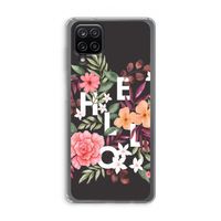 Hello in flowers: Samsung Galaxy A12 Transparant Hoesje