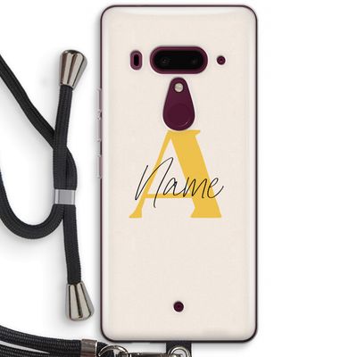 Amber Script: HTC U12+ Transparant Hoesje met koord
