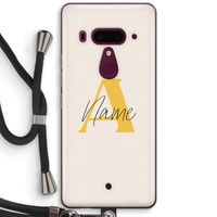 Amber Script: HTC U12+ Transparant Hoesje met koord