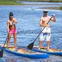 Opblaasbare Staande Paddle Board Opblaasbare Surfplank met Bonus SUP Accessoires & Draagtas - thumbnail