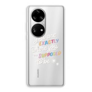 Right Place: Huawei P50 Pro Transparant Hoesje