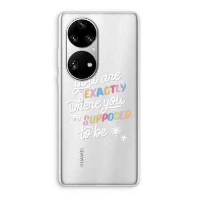 Right Place: Huawei P50 Pro Transparant Hoesje