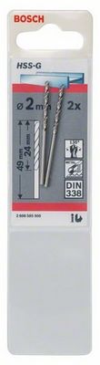 Metaalboor 2,0mm HSS-G (2st)
