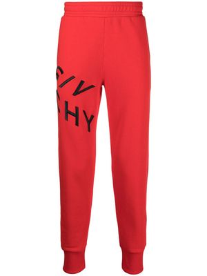 Givenchy pantalon de jogging à logo brodé - Rouge