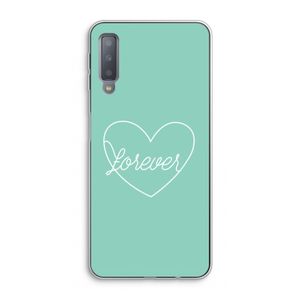 Forever heart pastel: Samsung Galaxy A7 (2018) Transparant Hoesje