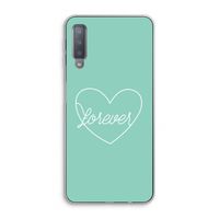 Forever heart pastel: Samsung Galaxy A7 (2018) Transparant Hoesje