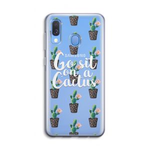 Cactus quote: Samsung Galaxy A40 Transparant Hoesje