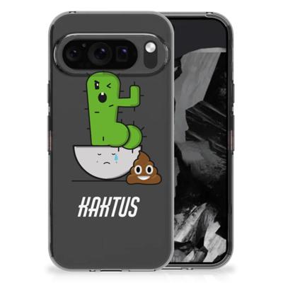 Google Pixel 9 Pro XL Telefoonhoesje met Naam Cactus Poo