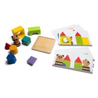 BS Toys panda&apos;s puzzel hout vormenspel